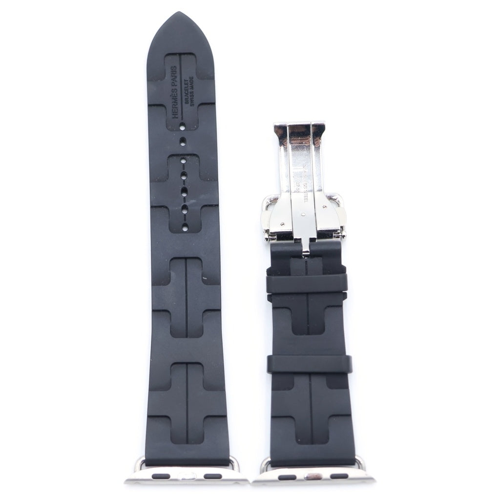 HERMES(エルメス) APPLE WATCH キリム 42mm アップルウォッチバンド ブラック/シルバー