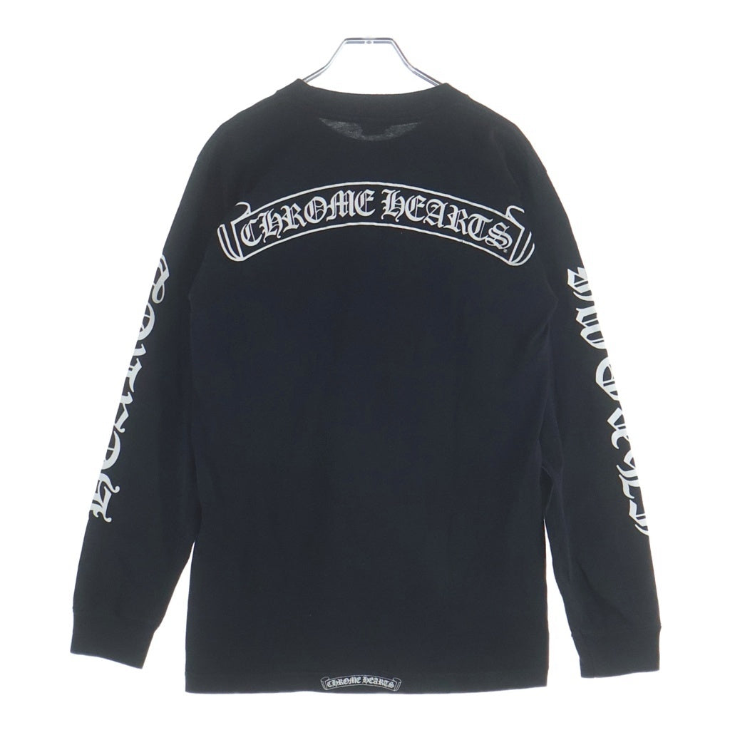 CHROME HEARTS(クロムハーツ) OLD CH SCROLL LOGO L/S TEE スクロールロゴ アームプリント 長袖Tシャツ ブラック