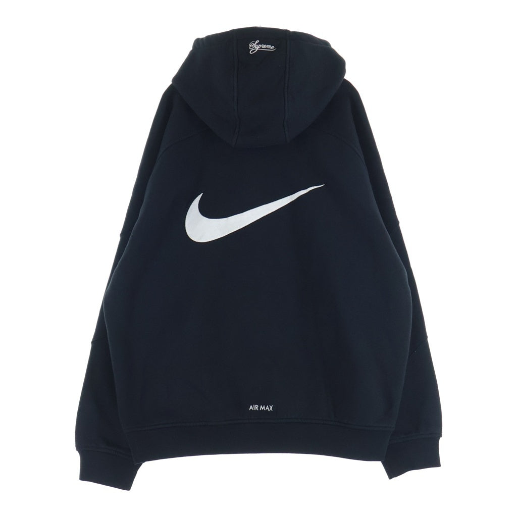 SUPREME(シュプリーム) ×NIKE Zip Up Hooded Sweatshirt ロゴデザイン ジップアップ フーデッド スウェット パーカー ブラック HF9633-010