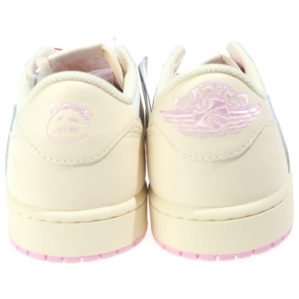 NIKE(ナイキ) ×TRAVIS SCOTT AIR JORDAN 1 RETRO LOW OG トラビススコット エアージョーダンワン レトロ ローカットスニーカー ピンク/ベージュ US10/28cm IQ7604-100