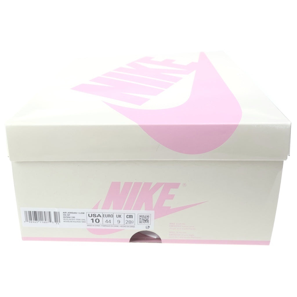 NIKE(ナイキ) ×TRAVIS SCOTT AIR JORDAN 1 RETRO LOW OG トラビススコット エアージョーダンワン レトロ ローカットスニーカー ピンク/ベージュ US10/28cm IQ7604-100