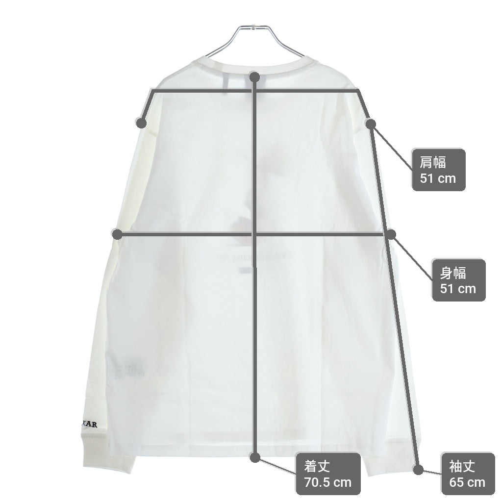 KITH(キス) ×PIXAR ピクサー フロントロゴデザイン クルーネック カットソー 長袖Tシャツ ホワイト 22-070-060-0100-4-0