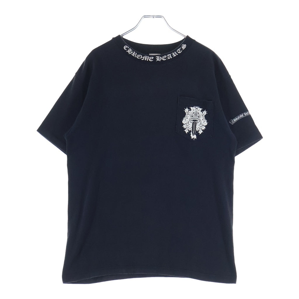 CHROME HEARTS(クロムハーツ) OLD VINE DAGGER LOGO S/S TEE オールド ヴァインダガーロゴプリント Tシャツカットソー ブラック