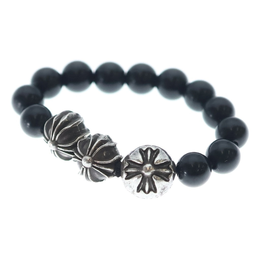 CHROME HEARTS(クロムハーツ) BEAD RING ビーズリング ブラック/シルバー レディース