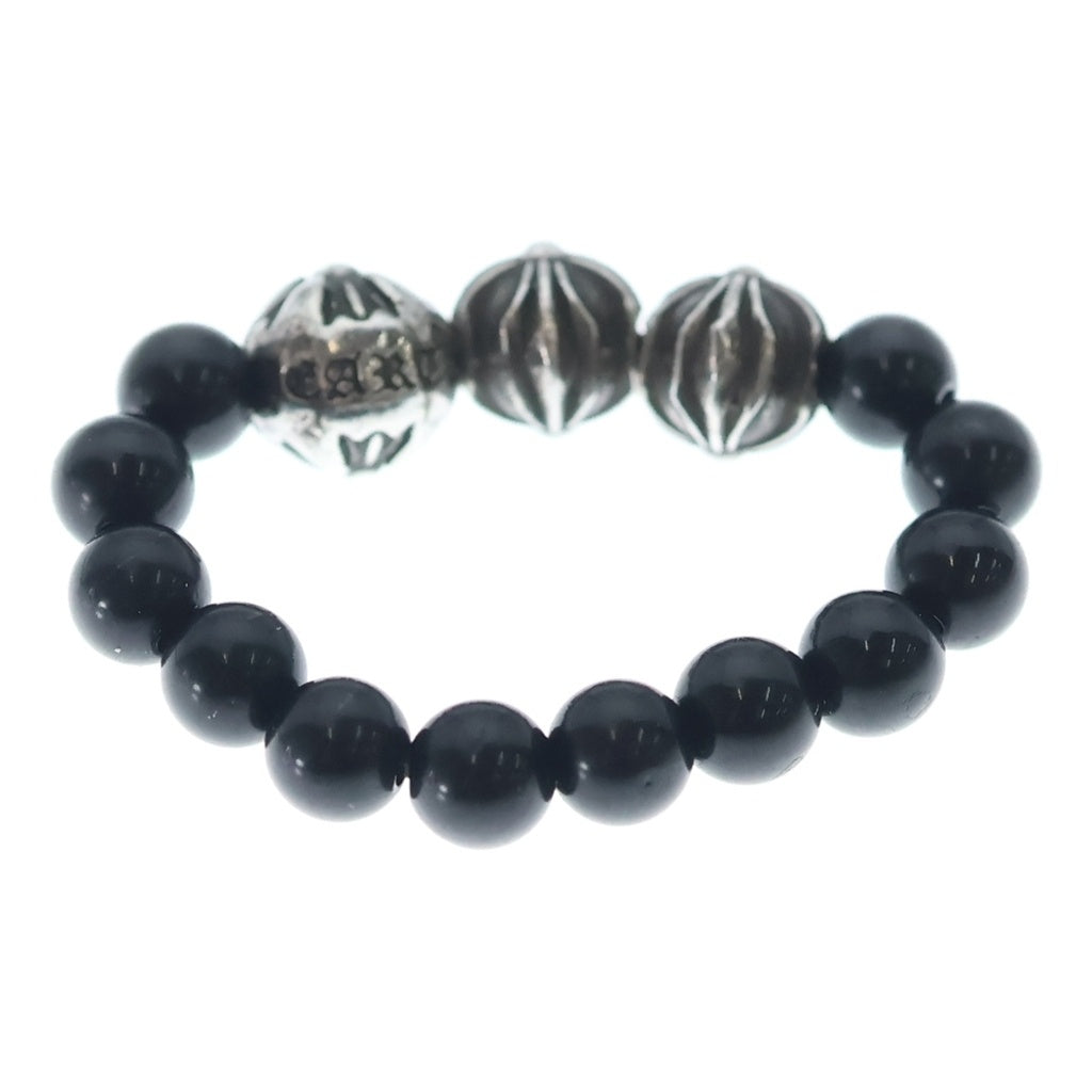 CHROME HEARTS(クロムハーツ) BEAD RING ビーズリング ブラック/シルバー レディース