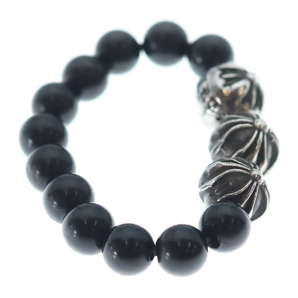 CHROME HEARTS(クロムハーツ) BEAD RING ビーズリング ブラック/シルバー レディース