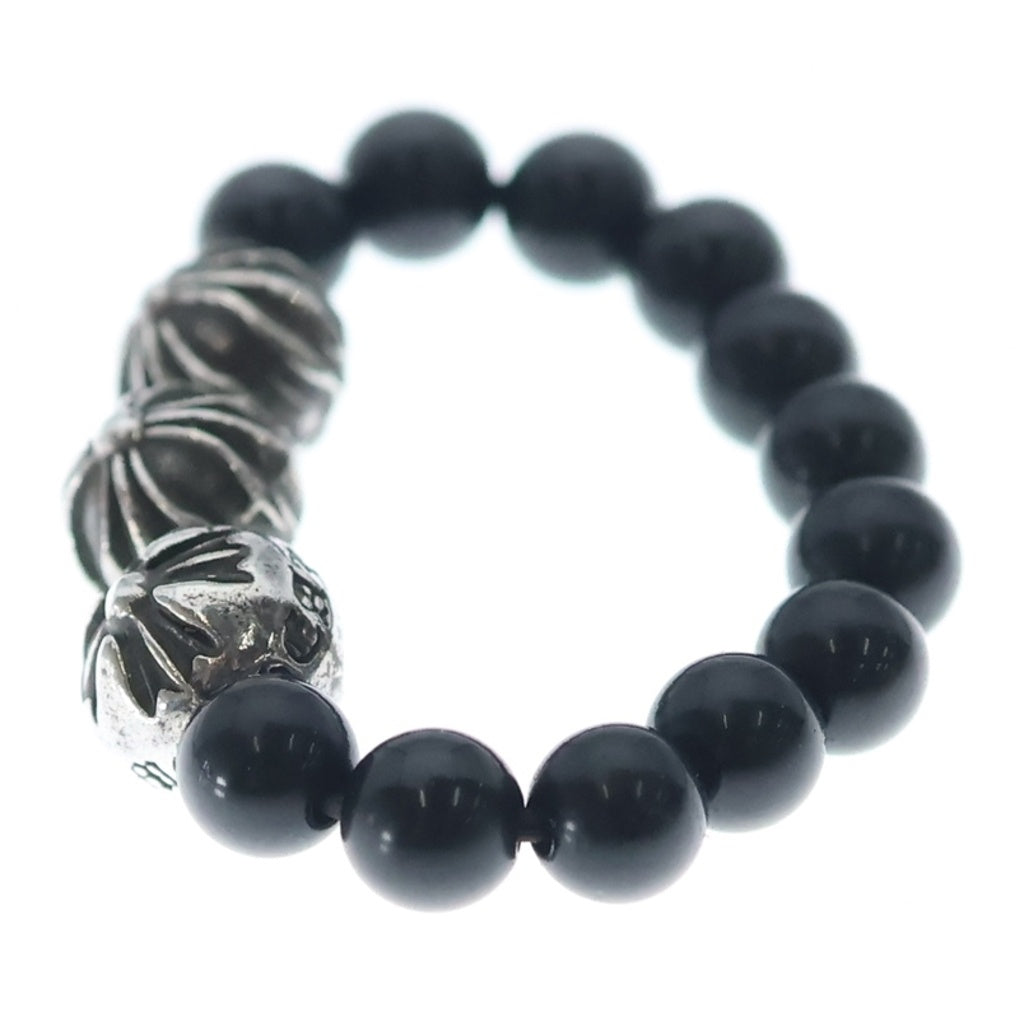CHROME HEARTS(クロムハーツ) BEAD RING ビーズリング ブラック/シルバー レディース