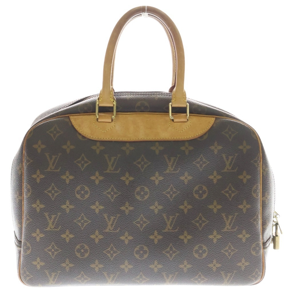 LOUIS VUITTON(ルイヴィトン) ドーヴィル モノグラム PVC レザー ハンドバッグ ゴールド金具 ブラウン M47270 レディース