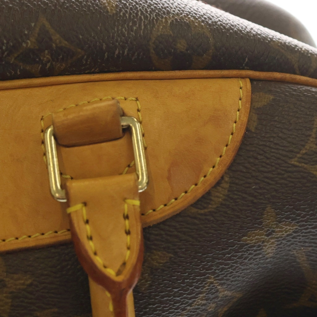 LOUIS VUITTON(ルイヴィトン) ドーヴィル モノグラム PVC レザー ハンドバッグ ゴールド金具 ブラウン M47270 レディース