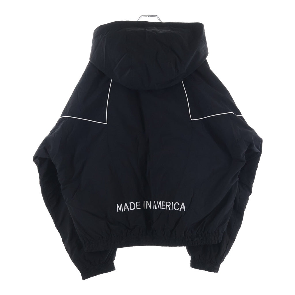 NO BRAND(ノーブランド) MARTY SUPREME NAHMIAS A24 マーティーシュプリーム ロゴデザイン フーデッド ジップアップジャケット ブラック