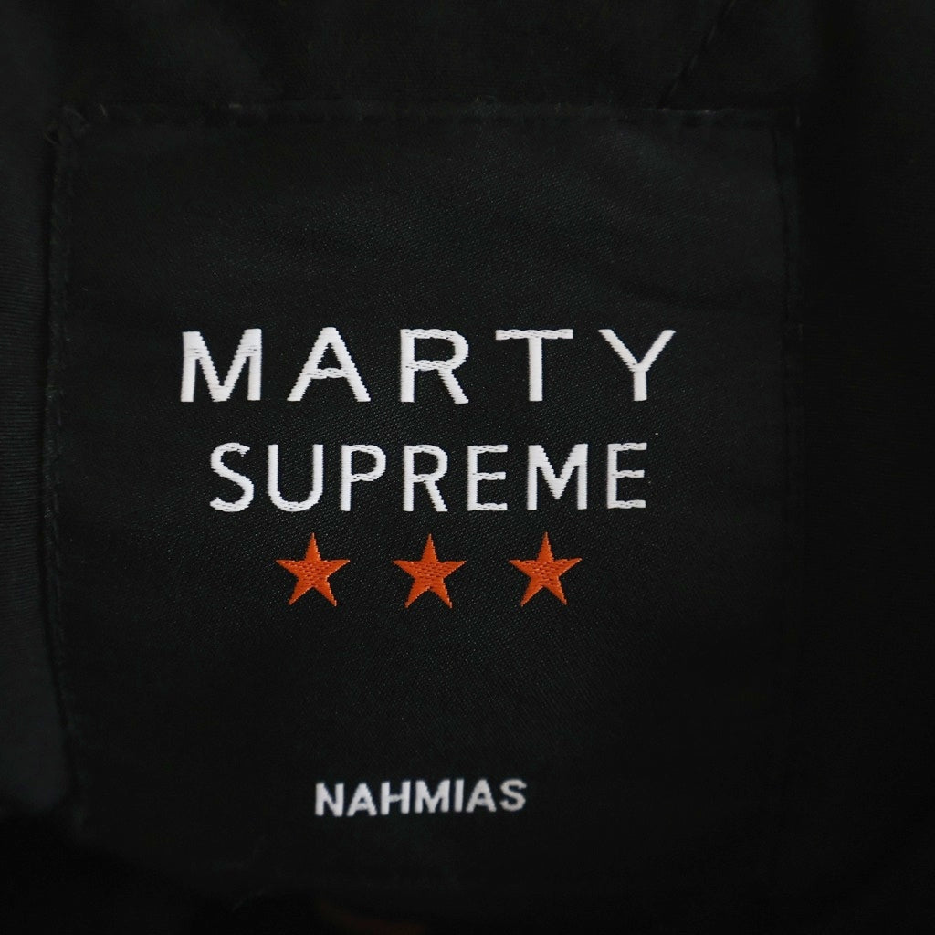 NO BRAND(ノーブランド) MARTY SUPREME NAHMIAS A24 マーティーシュプリーム ロゴデザイン フーデッド ジップアップジャケット ブラック
