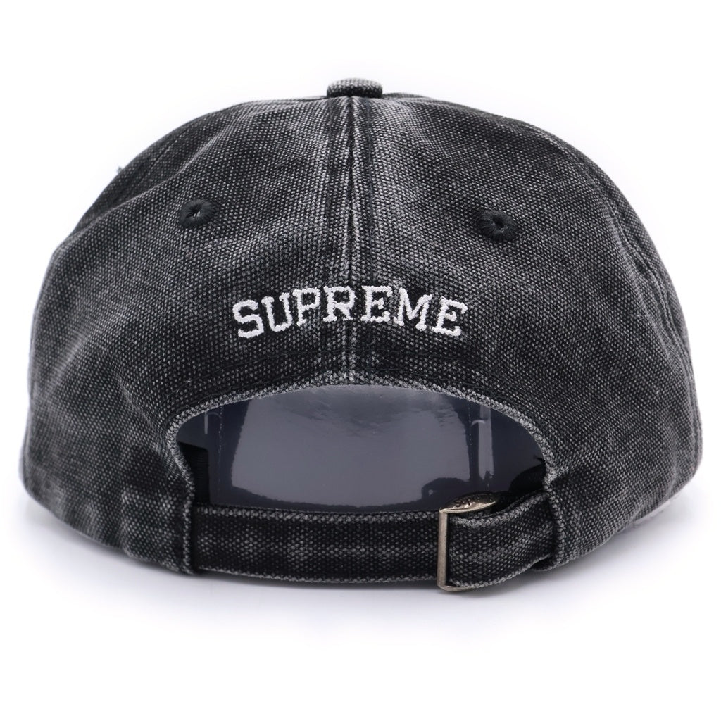 SUPREME(シュプリーム) 26SS Pigment Coated S Logo 6Panel ピグメントコーティング ロゴデザイン ベースボールキャップ 帽子 ブラック