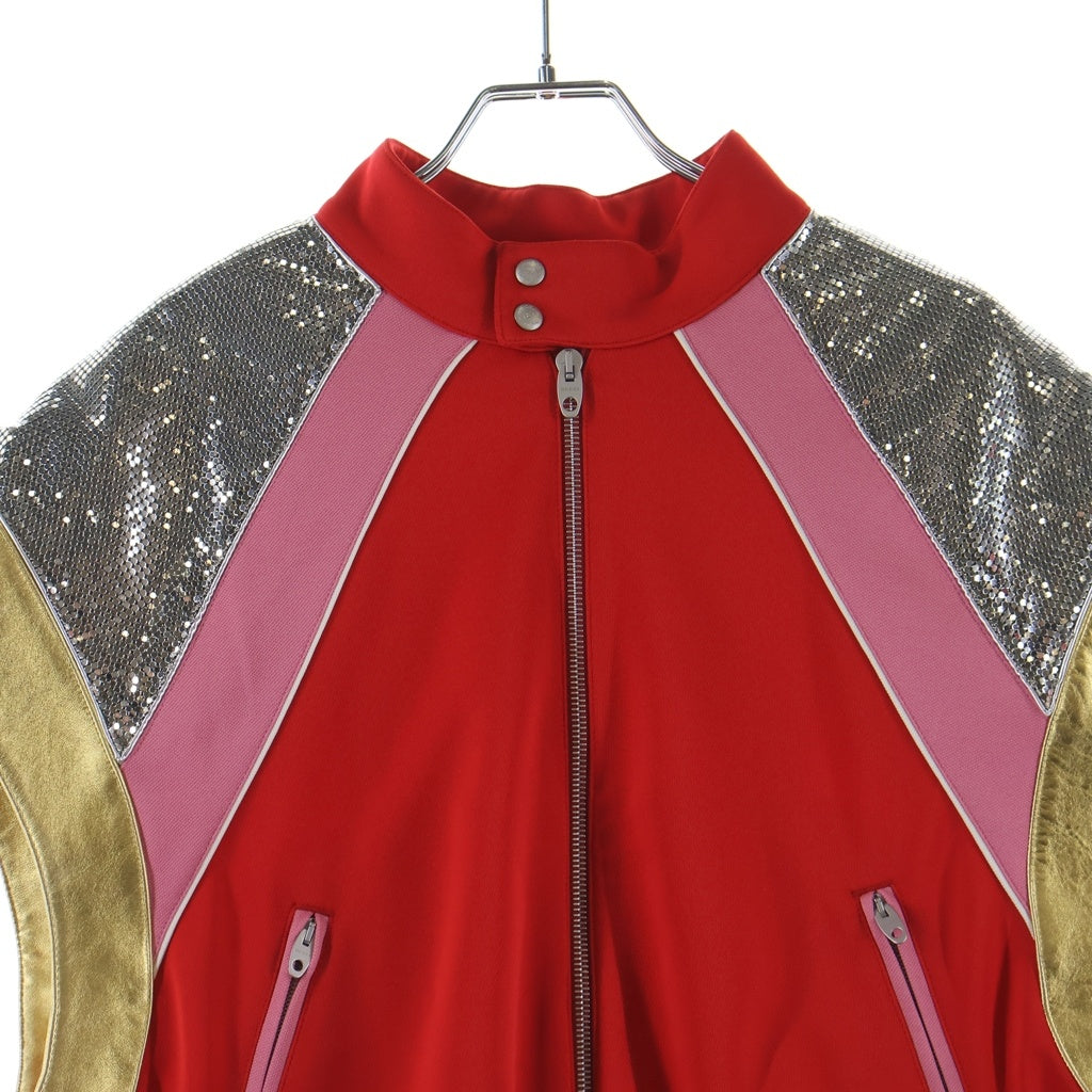 GUCCI(グッチ) Sequin Zip Up Jacket スパンコールジップジャケット レッド 737404