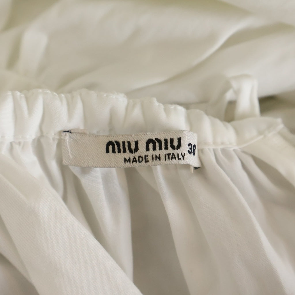 miumiu(ミュウミュウ) エンブロイダリーワンピース ドレス ホワイト MF4539 レディース