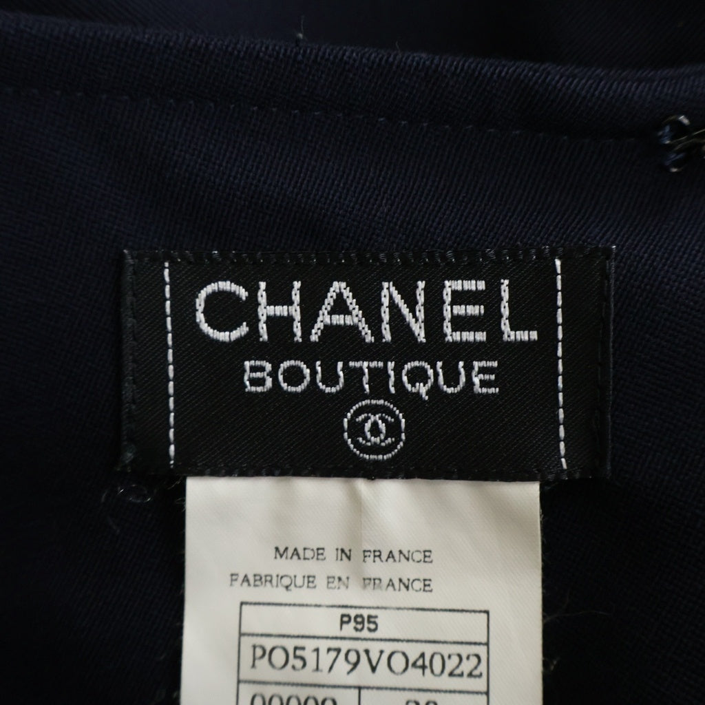 CHANEL(シャネル) ヴィンテージ サイドジップスカート ネイビー PO5179V04022 レディース