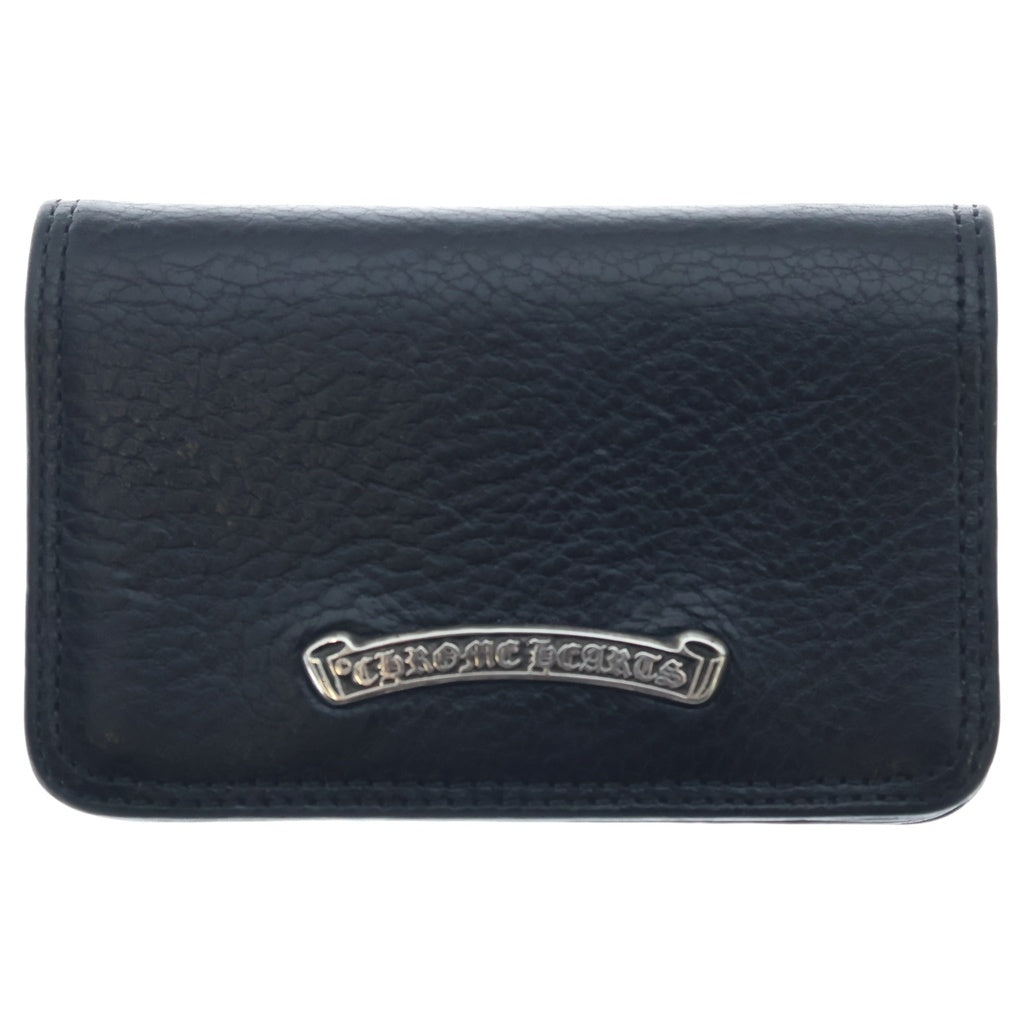 CHROME HEARTS(クロムハーツ) CARD CASE グロメット付き レザーカードケース ブラック レディース