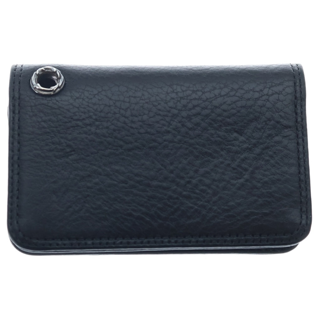 CHROME HEARTS(クロムハーツ) CARD CASE グロメット付き レザーカードケース ブラック レディース
