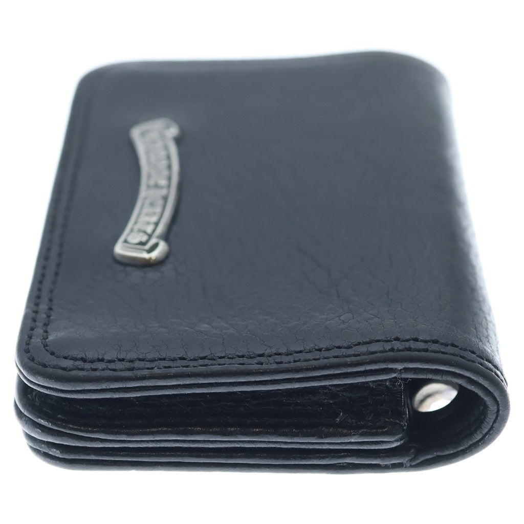 CHROME HEARTS(クロムハーツ) CARD CASE グロメット付き レザーカードケース ブラック レディース