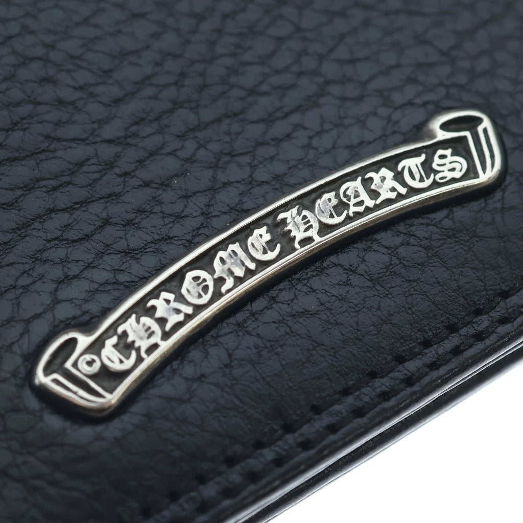CHROME HEARTS(クロムハーツ) CARD CASE グロメット付き レザーカードケース ブラック レディース