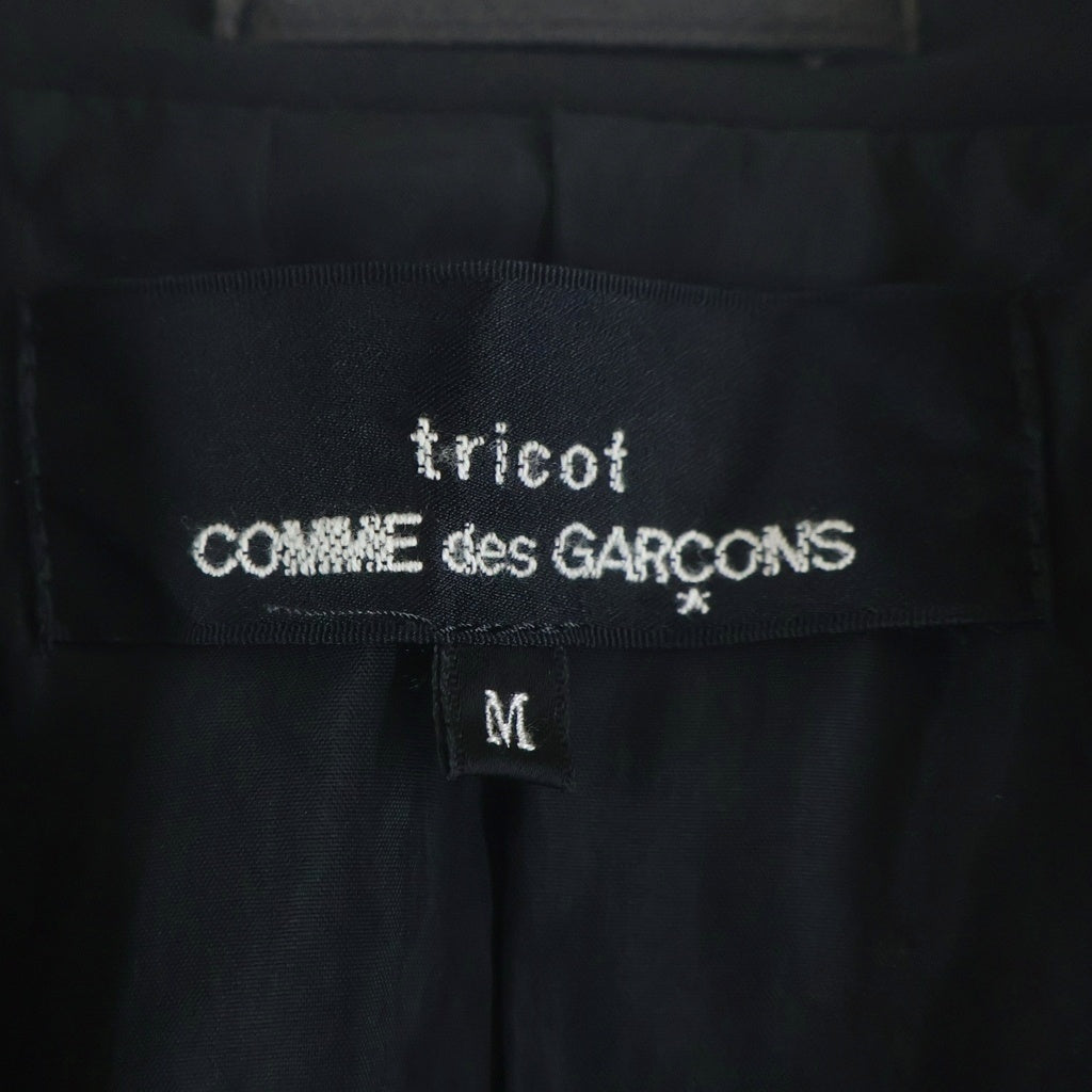 tricot COMME des GARCONS(トリコ コム デ ギャルソン) 花柄刺繍 2Bシングル テーラードジャケット ブラック TJ-11050M