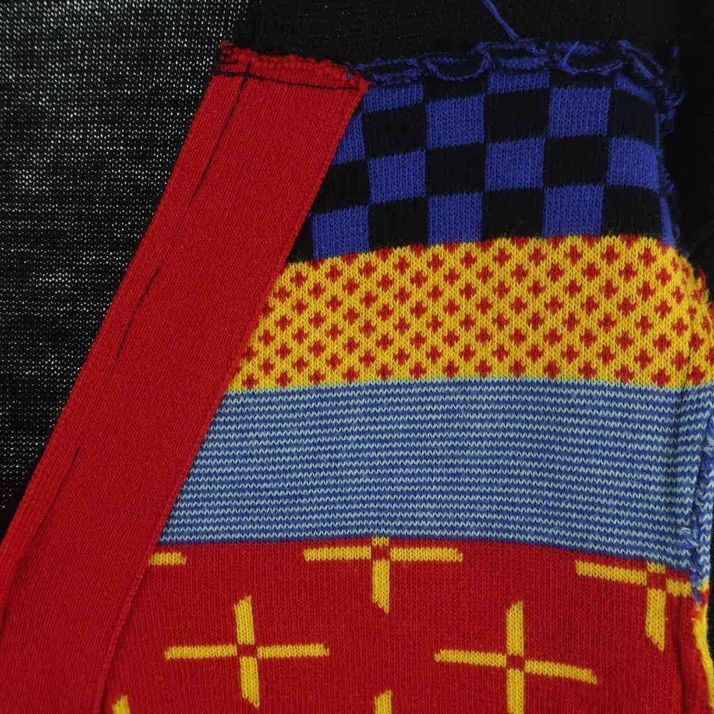 COMME des GARCONS HOMME PLUS(コムデギャルソンオムプリュス) フロント切替デザイン Vネックカーディガン ニット マルチ AZ-T095