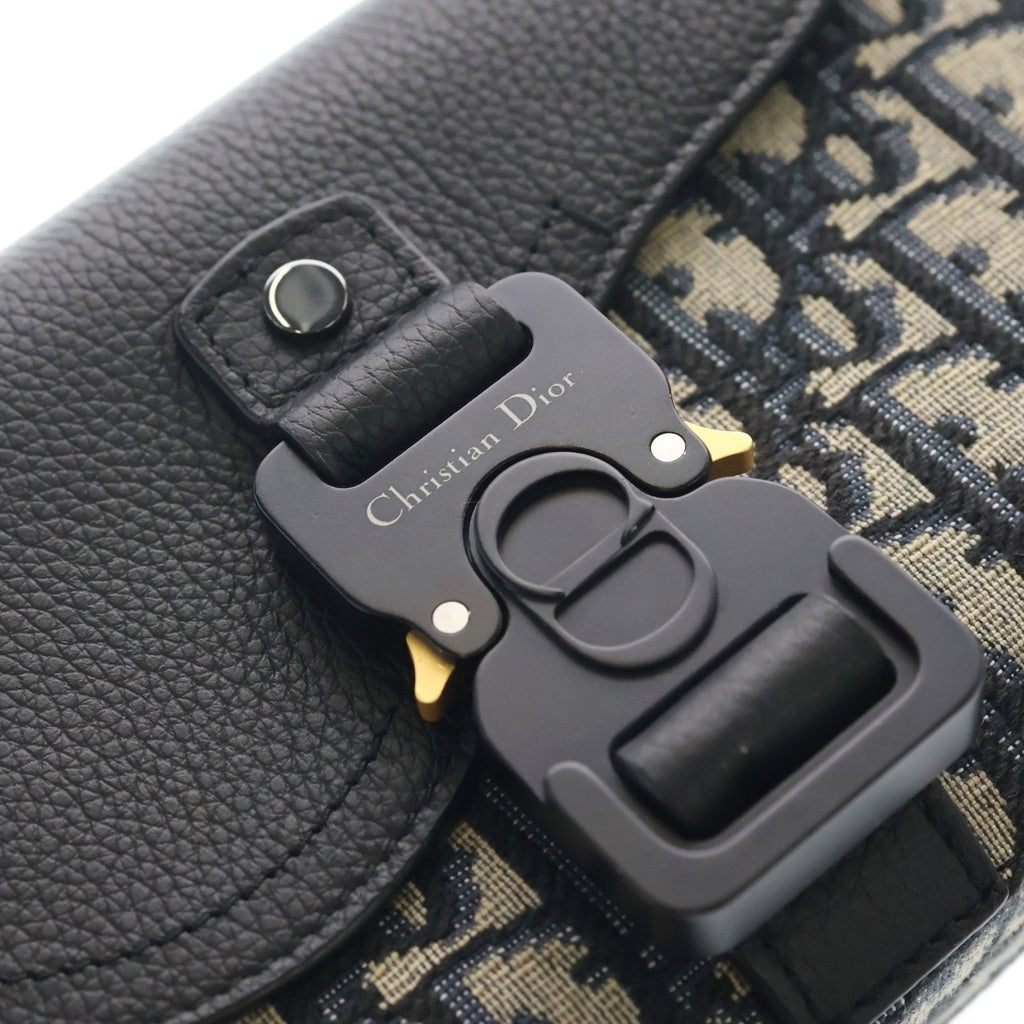 DIOR(ディオール) オブリーク ジャガード グレインドカーフスキン メッセンジャーバッグミニ グレー 2ADCA435YKS_H03E
