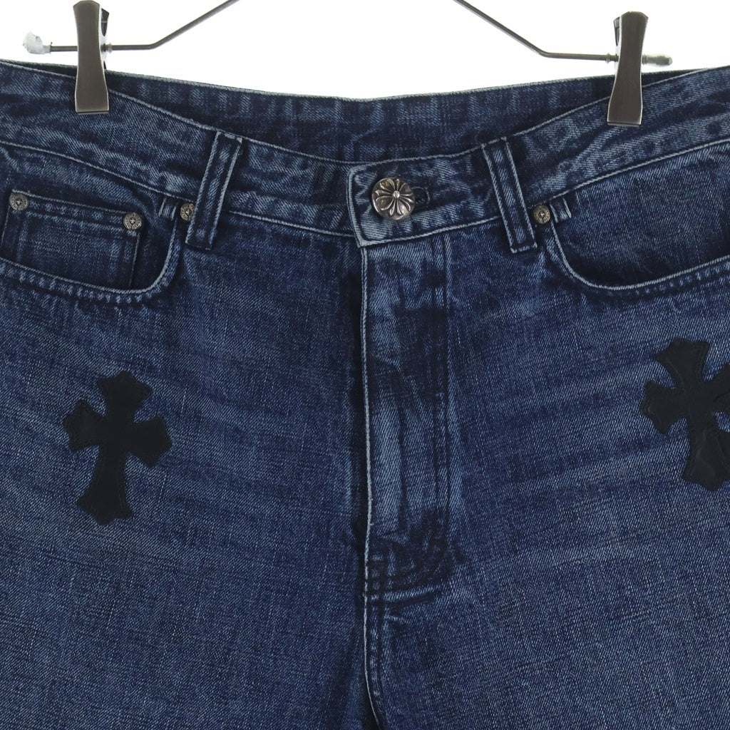 CHROME HEARTS(クロムハーツ) SEGER CHクロスパッチ デニムショーツ ハーフパンツ インディゴ
