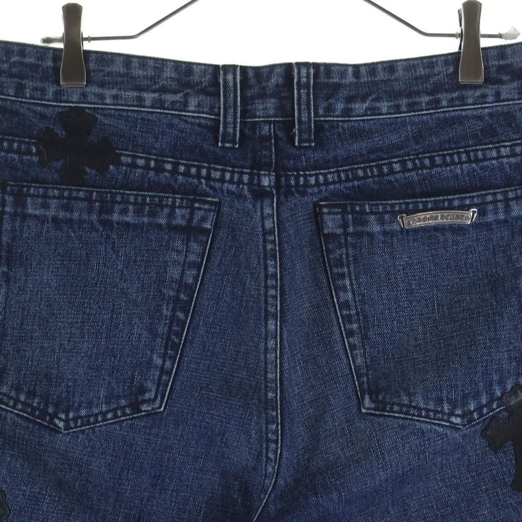 CHROME HEARTS(クロムハーツ) SEGER CHクロスパッチ デニムショーツ ハーフパンツ インディゴ