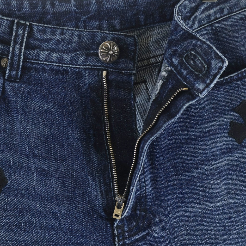 CHROME HEARTS(クロムハーツ) SEGER CHクロスパッチ デニムショーツ ハーフパンツ インディゴ