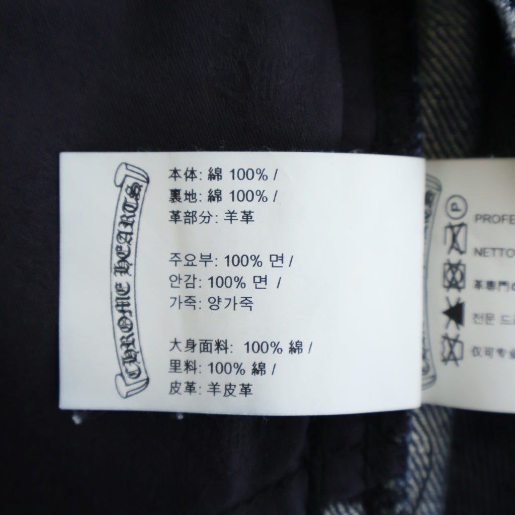 CHROME HEARTS(クロムハーツ) SEGER CHクロスパッチ デニムショーツ ハーフパンツ インディゴ