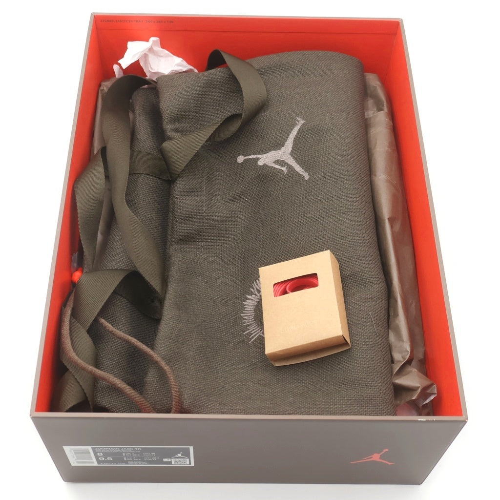 NIKE(ナイキ) ×TRAVIS SCOTT JORDAN JUMPMAN JACK トラヴィススコット ジョーダン ジャンプマン ローカットスニーカー US8/26cm ホワイト/ブラウン FZ8117‐100