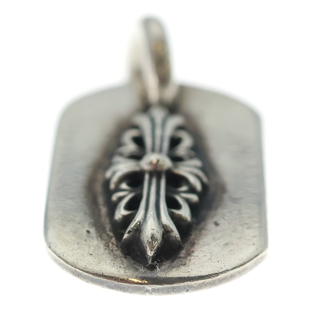 CHROME HEARTS(クロムハーツ) RAISED FRRL DOGTAG レイズドフローラルクロス ドッグタグ ペンダントトップ シルバー BCA302