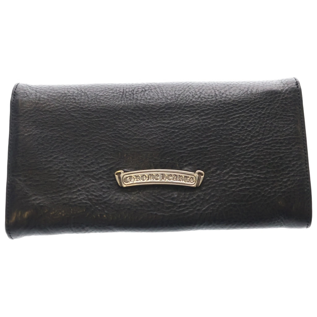 CHROME HEARTS(クロムハーツ) JUDY CROSS BALL ジュディ クロス ボール ボタン レザーウォレット 長財布 ブラック BCA366