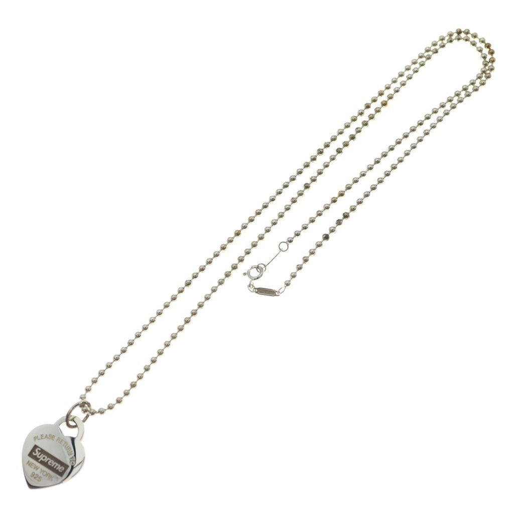 SUPREME(シュプリーム) ×TIFFANY HEART TAG PENDANT ティファニー ハート リターントゥー ペンダント シルバー レディース