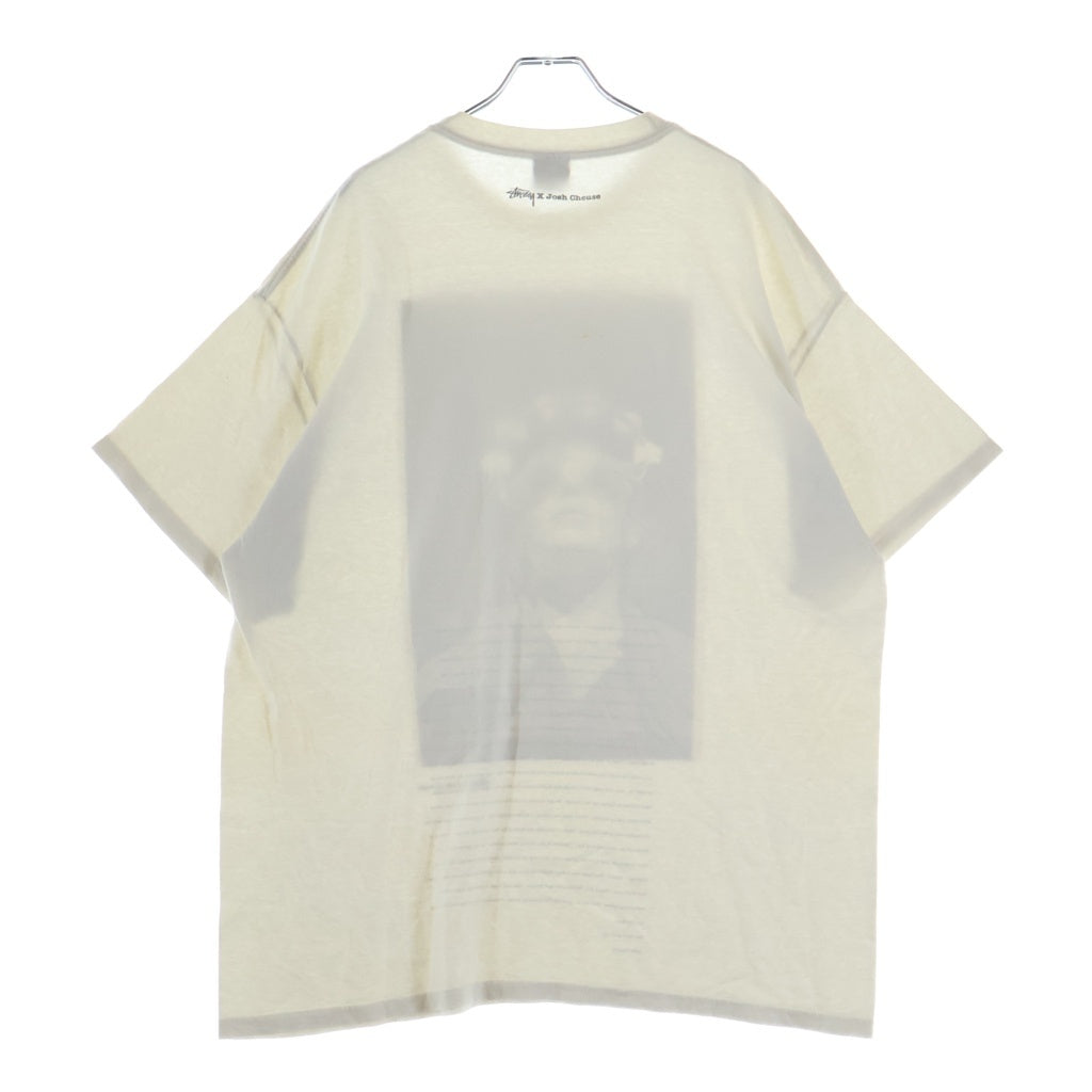 STUSSY(ステューシー) 90S VINTAGE ×JOSH CHEUSE ヴィンテージ ジョシュ チューズ クルーネック カットソー 半袖Tシャツ ホワイト
