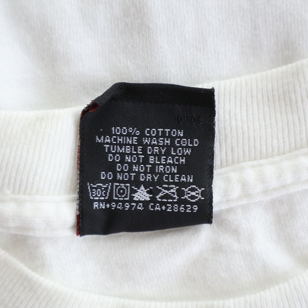 STUSSY(ステューシー) 00S VINTAGE ヴィンテージ ロゴデザイン クルーネック カットソー 半袖Tシャツ ホワイト