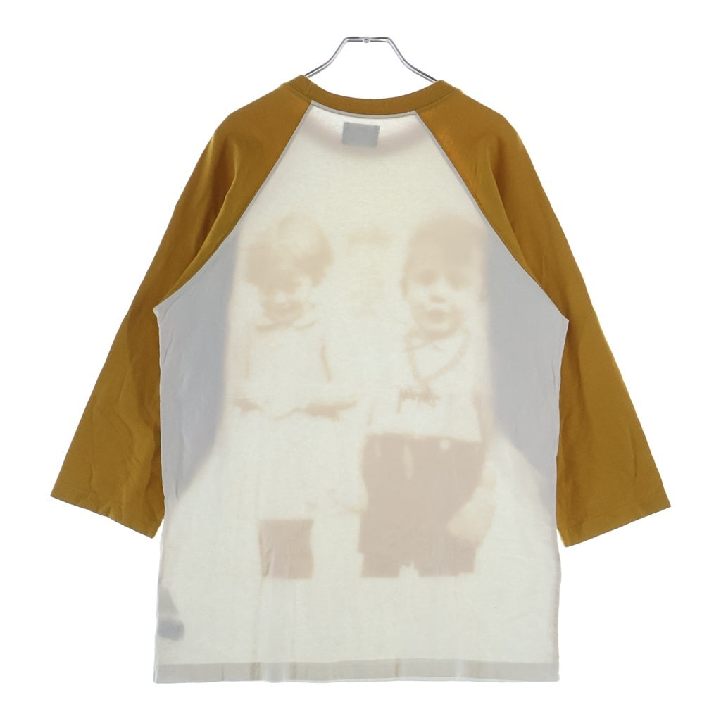 STUSSY(ステューシー) 90S VINTAGE ヴィンテージ チャイルドフォトデザイン クルーネック カットソー ラグランTシャツ イエロー