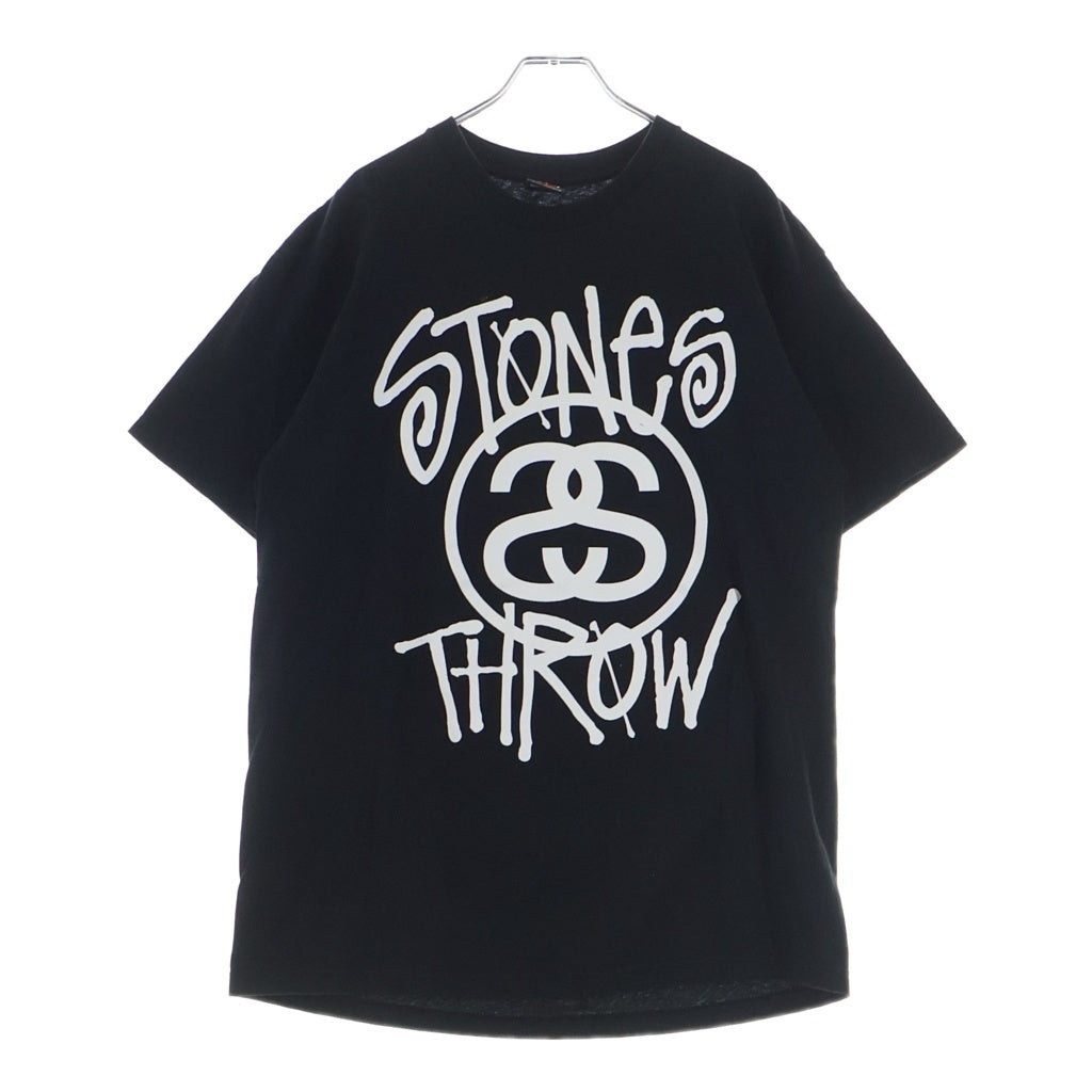 STUSSY(ステューシー) 00S STONE THROW 2009 ストーンズ スロー クルーネック カットソー 半袖Tシャツ ブラック