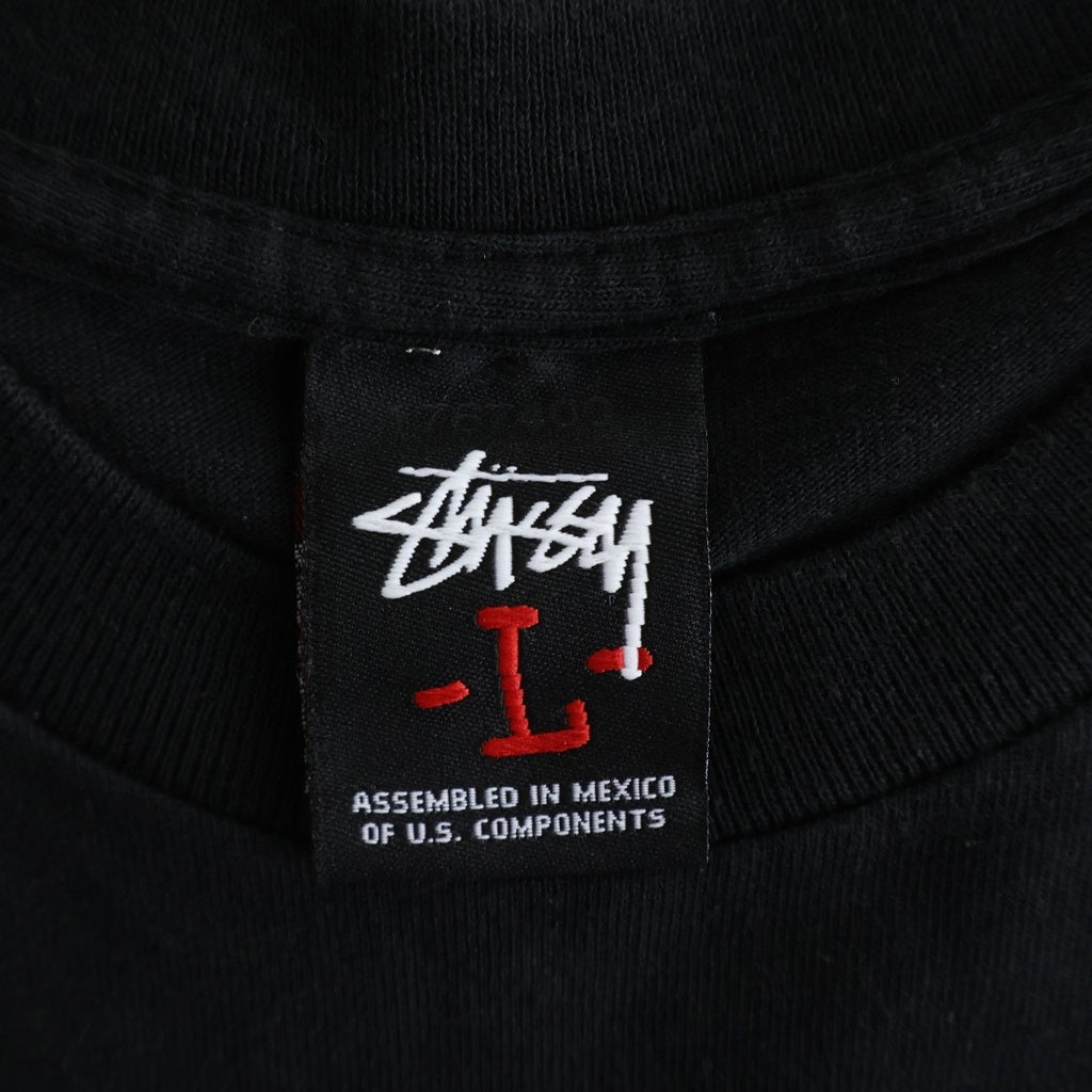 STUSSY(ステューシー) 00S STONE THROW 2009 ストーンズ スロー クルーネック カットソー 半袖Tシャツ ブラック