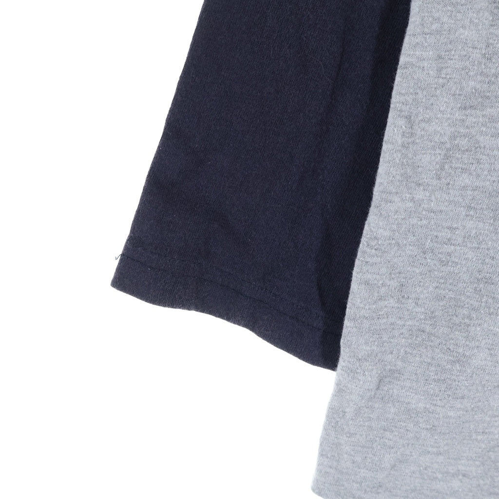 STUSSY(ステューシー) 90S VINTAGE NYLTA 80 ロゴデザイン クルーネック カットソー ラグランスリーブTシャツ グレー