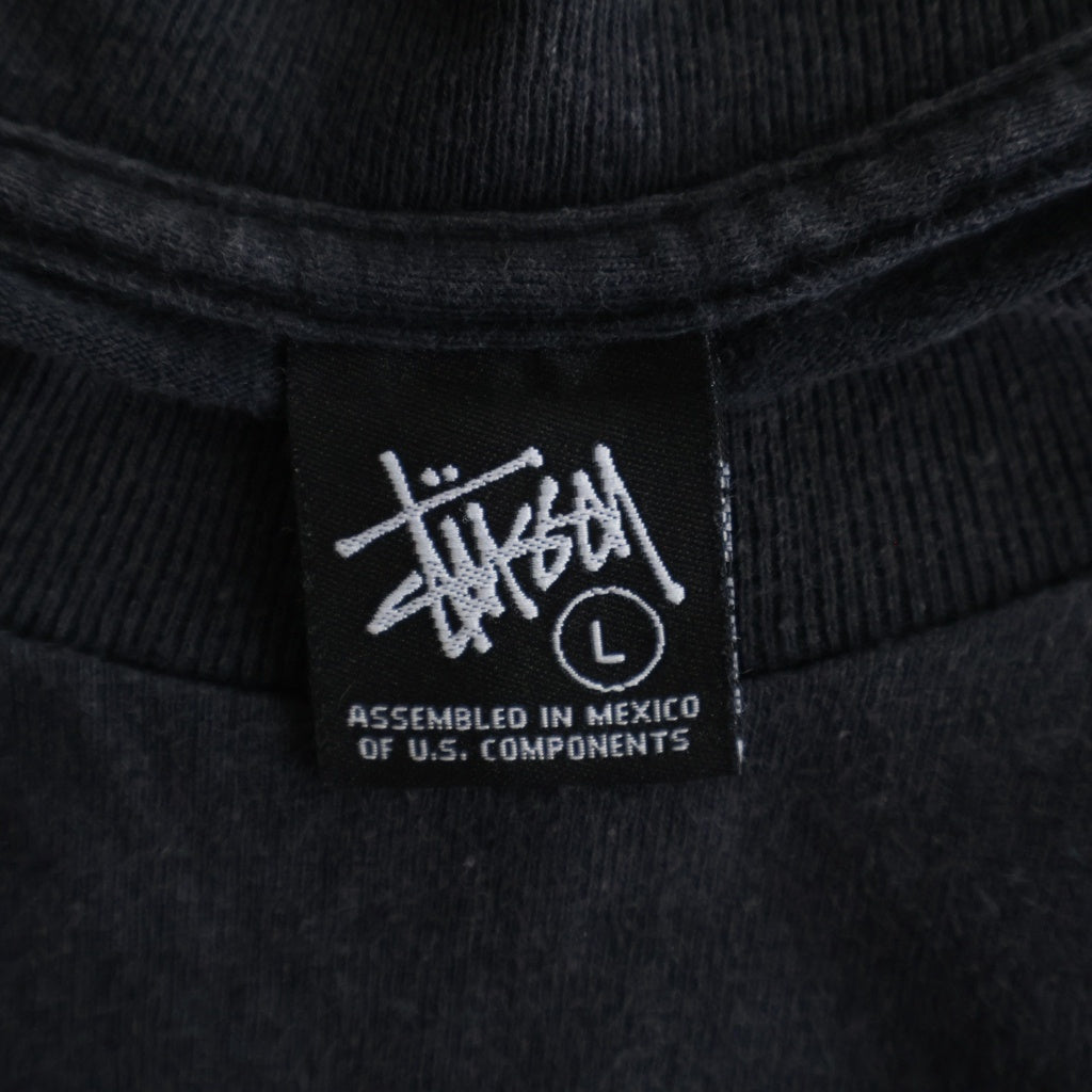 STUSSY(ステューシー) WORLD TOUR TEE ワールドツアー クルーネック カットソー 半袖Tシャツ ブラック