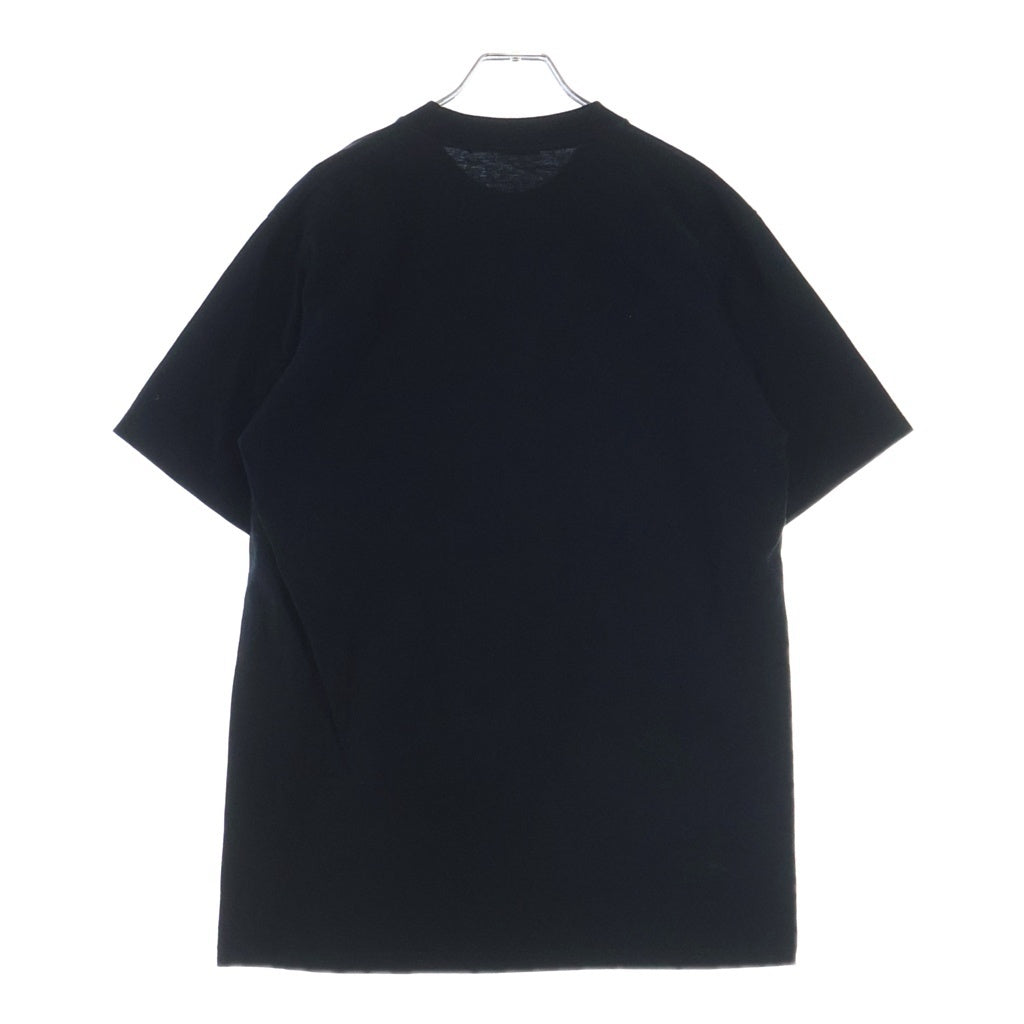 STUSSY(ステューシー) フロントロゴデザイン インディアン クルーネック カットソー 半袖Tシャツ ブラック