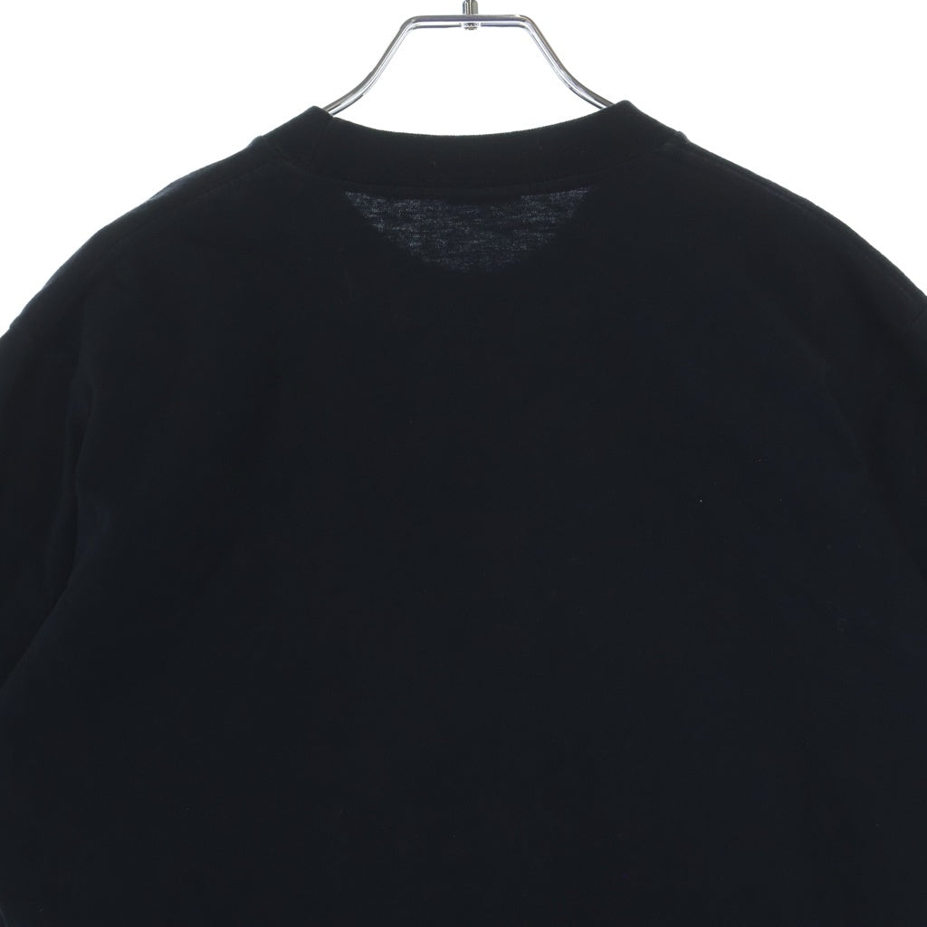 STUSSY(ステューシー) フロントロゴデザイン インディアン クルーネック カットソー 半袖Tシャツ ブラック