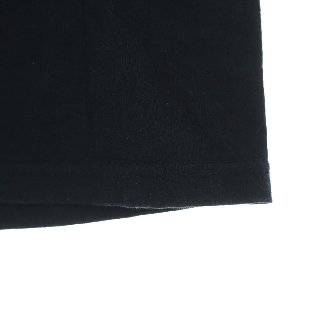 STUSSY(ステューシー) フロントロゴデザイン インディアン クルーネック カットソー 半袖Tシャツ ブラック
