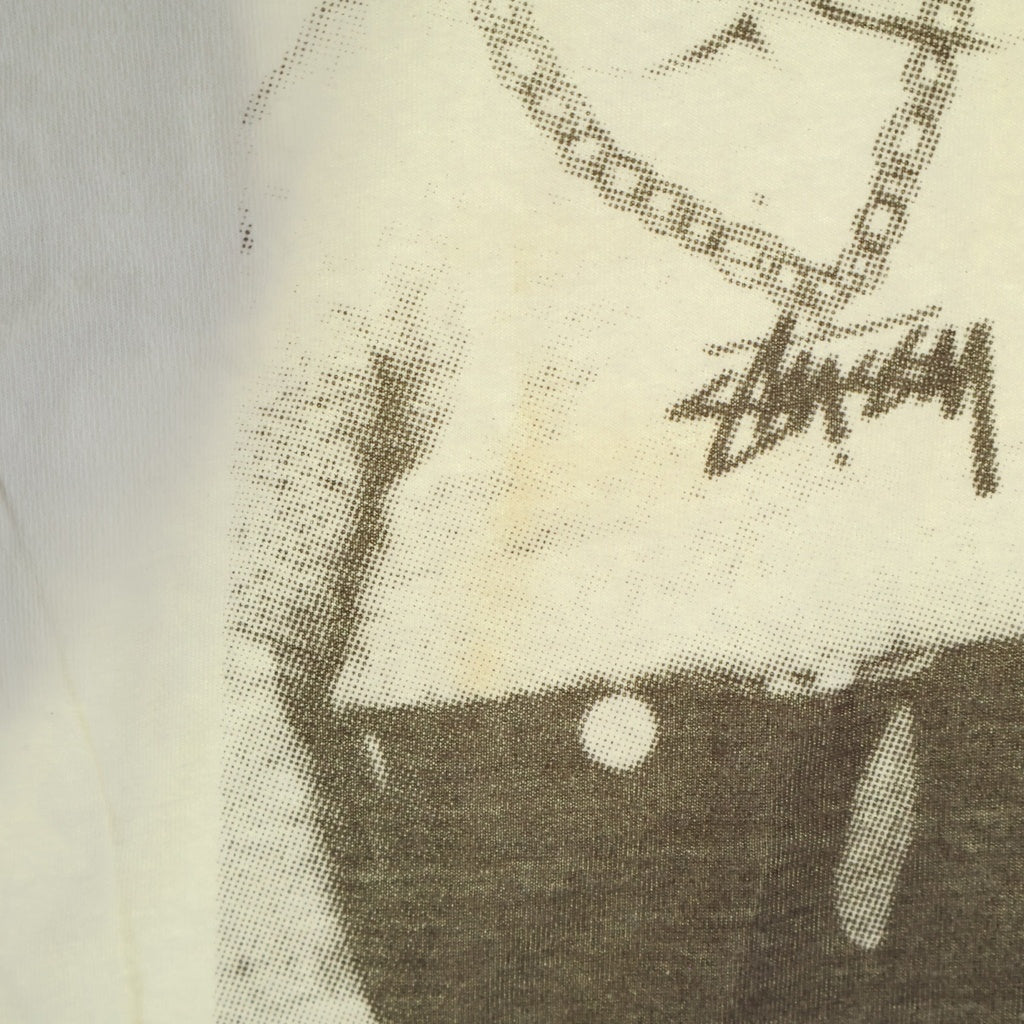 STUSSY(ステューシー) 90S VINTAGE ヴィンテージ チャイルドフォトデザイン クルーネック カットソー ラグランTシャツ ブラウン