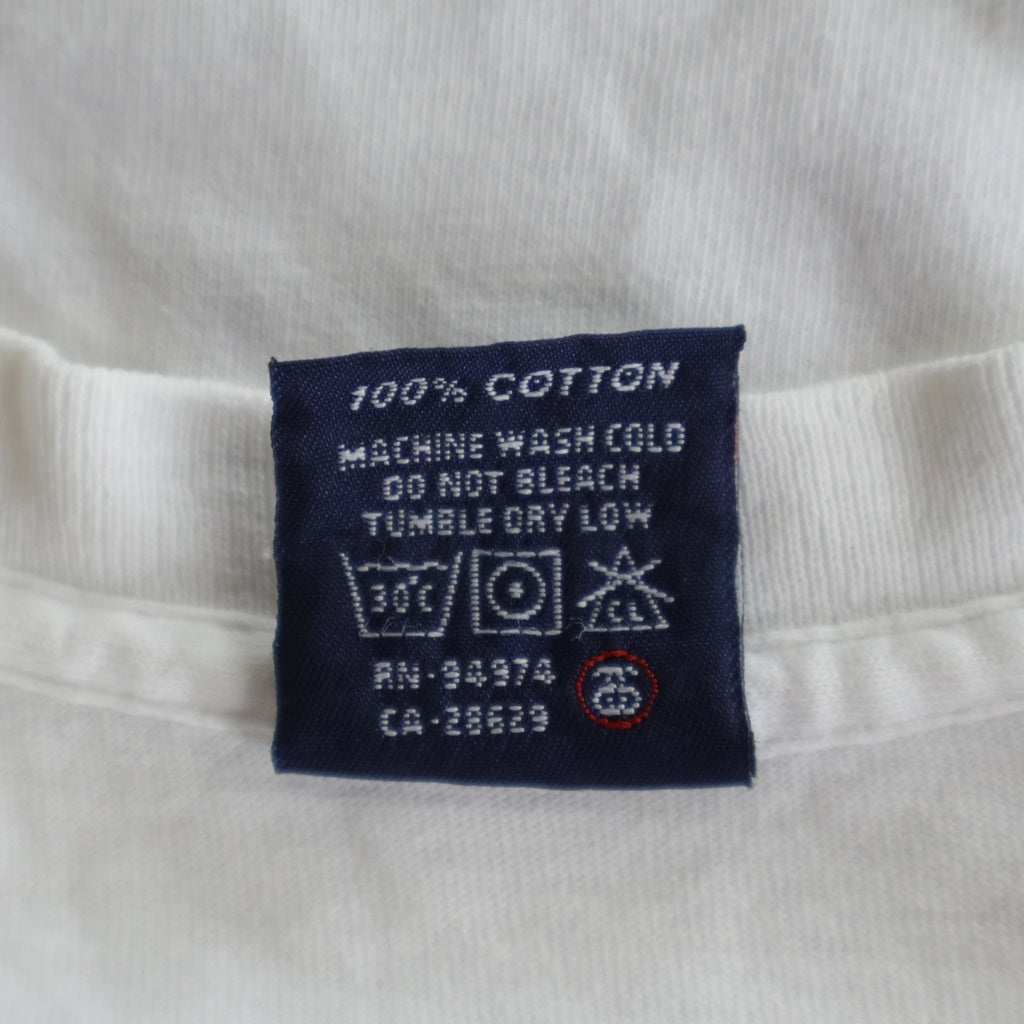 STUSSY(ステューシー) 90S VINTAGE SX250 ヴィンテージ バイクロゴデザイン クルーネック カットソー 半袖Tシャツ ホワイト
