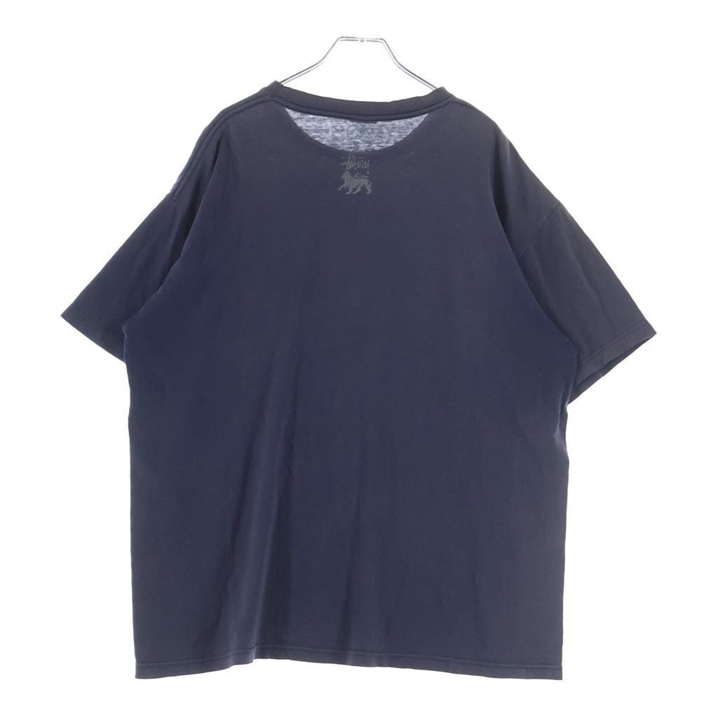 STUSSY(ステューシー) 90S～00S VINTAGE ヴィンテージ ボブマーリー ロゴデザイン クルーネック カットソー 半袖Tシャツ ブラック