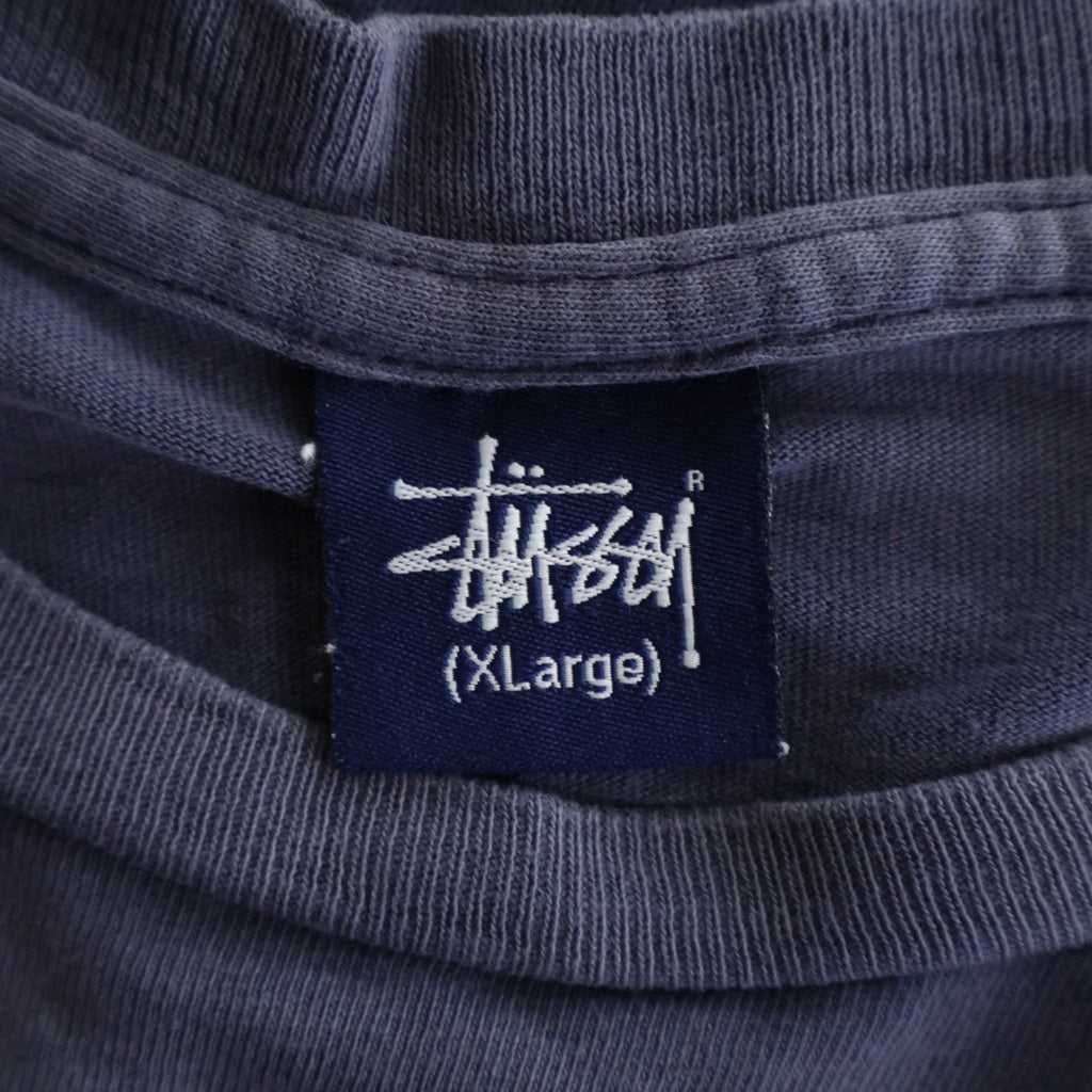 STUSSY(ステューシー) 90S～00S VINTAGE ヴィンテージ ボブマーリー ロゴデザイン クルーネック カットソー 半袖Tシャツ ブラック