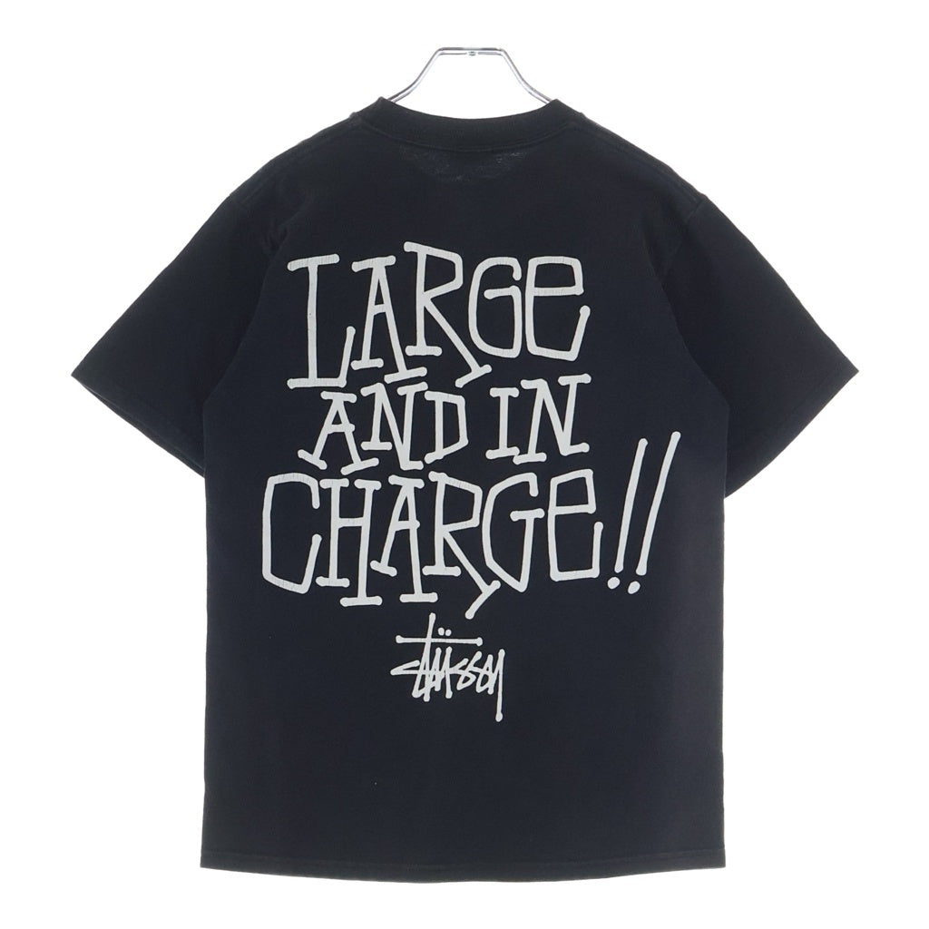 STUSSY(ステューシー) 00S VINTAGE ヴィンテージ ロゴデザイン クルーネック カットソー 半袖Tシャツ ブラック