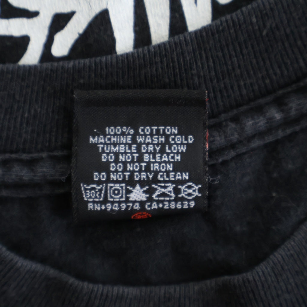 STUSSY(ステューシー) 00S VINTAGE ヴィンテージ ロゴデザイン クルーネック カットソー 半袖Tシャツ ブラック
